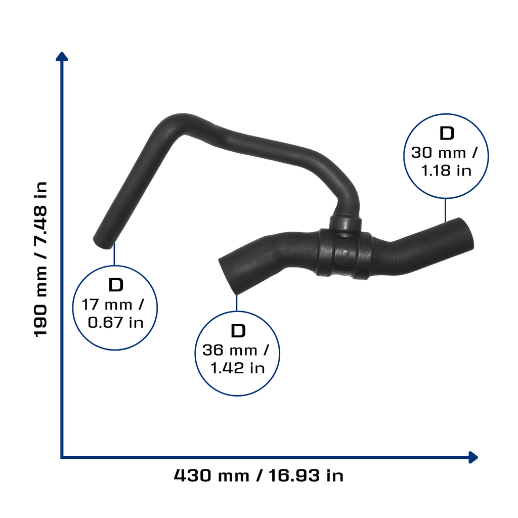 CA-4838 — Manguera Radiador CAUPLAS 4838