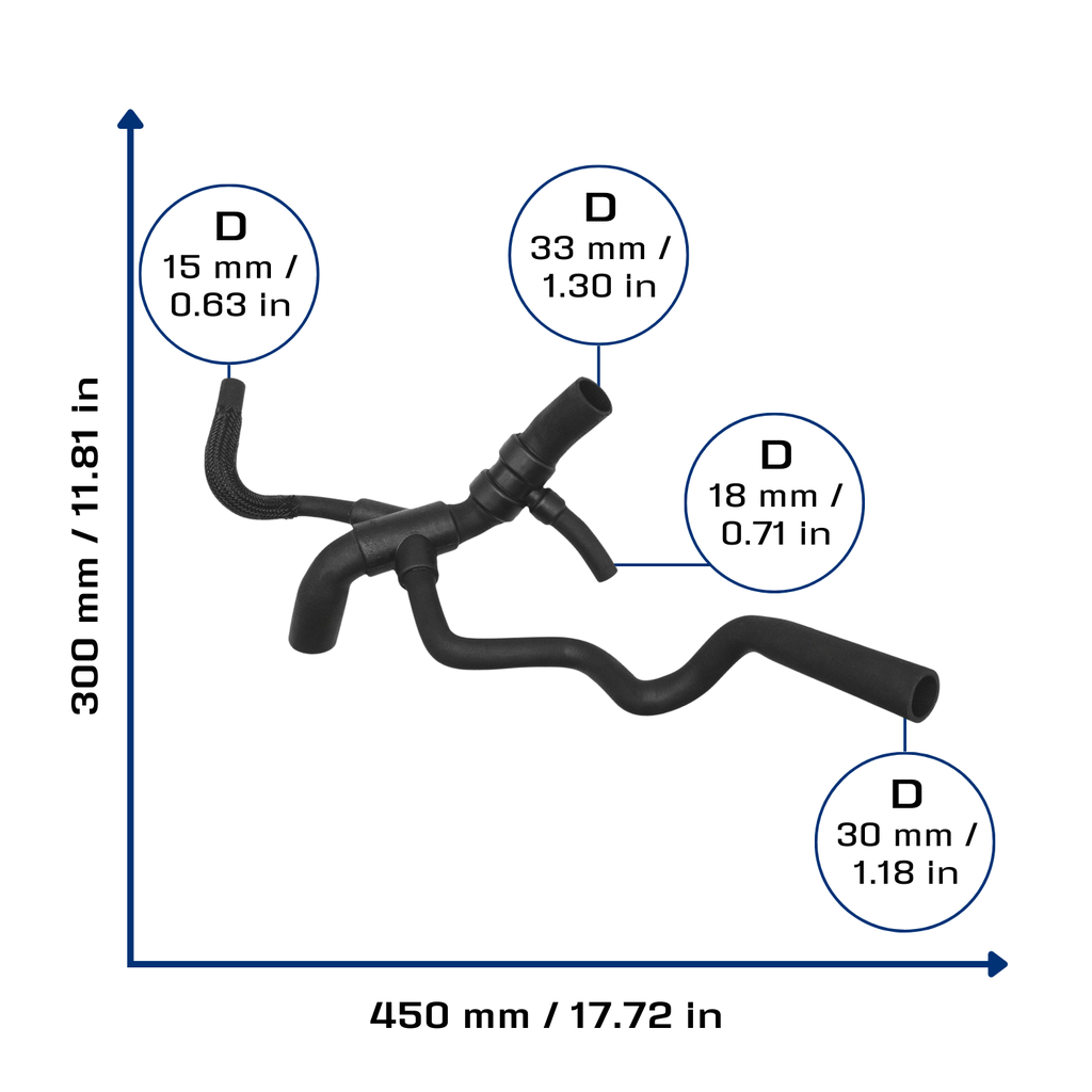 CA-3950 — Manguera Radiador CAUPLAS 3950