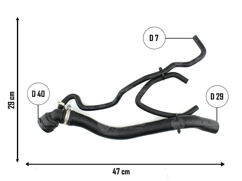 CA-5691 — Manguera Radiador CAUPLAS 5691