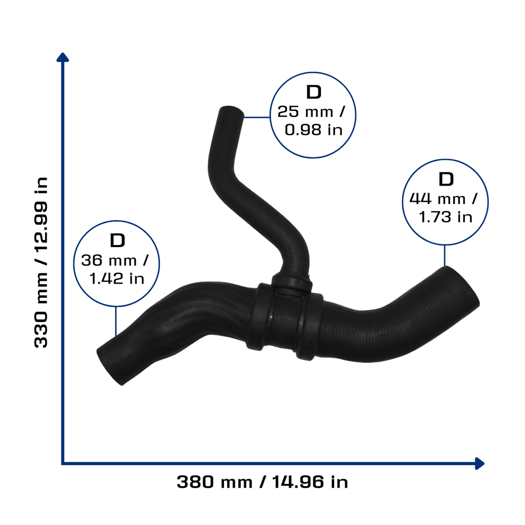 CA-5736 — Manguera Radiador CAUPLAS 5736