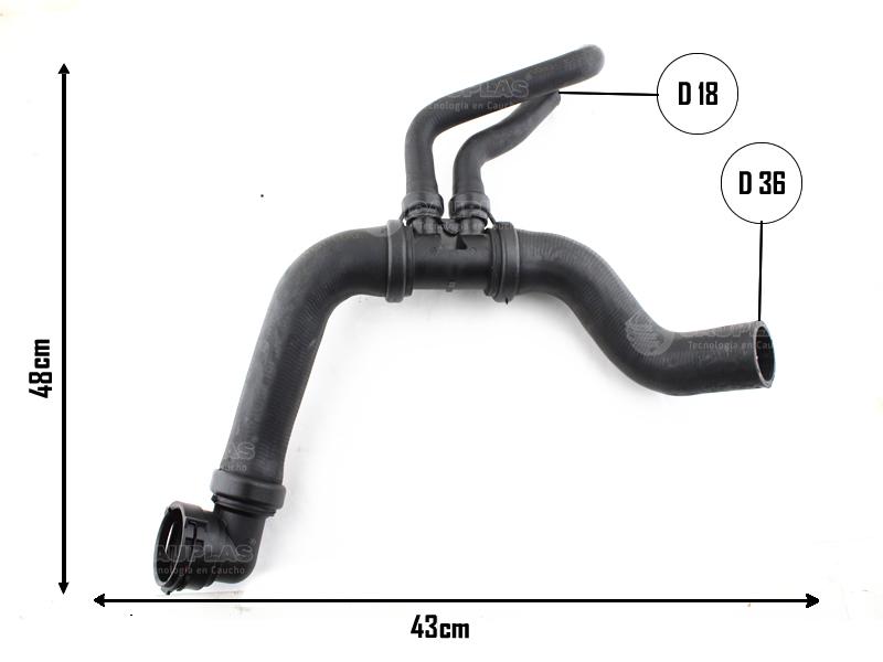 CA-11651 — Manguera Para Refrigerante De Radiador CAUPLAS 11651