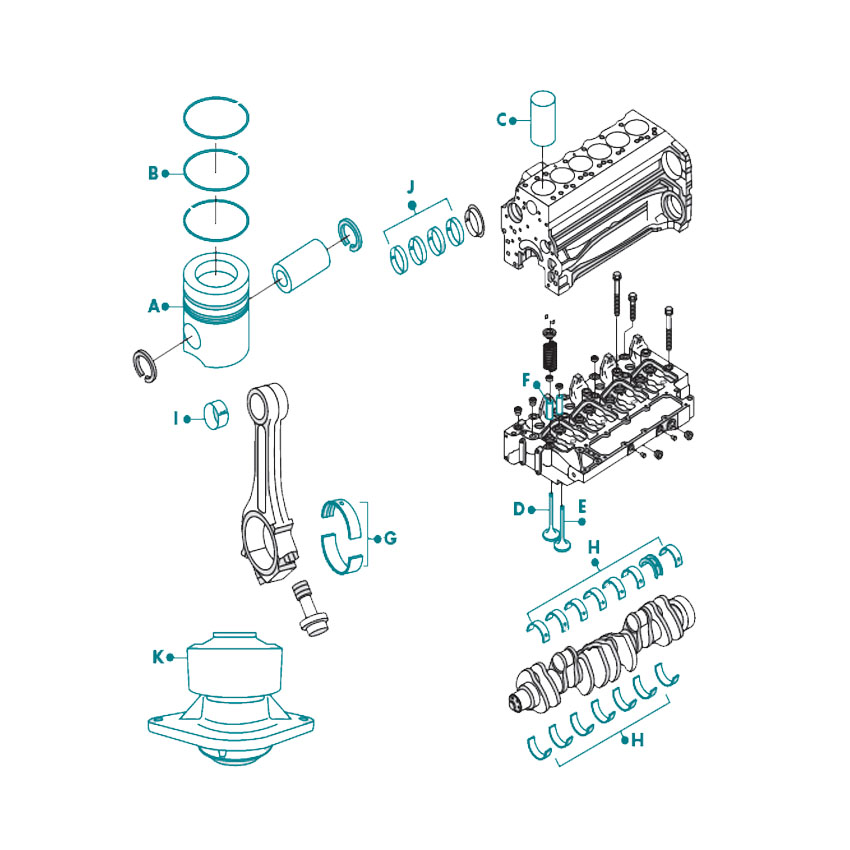MO-MD3901306 STD — Bujes para motor Diesel Moresa MD3901306 STD