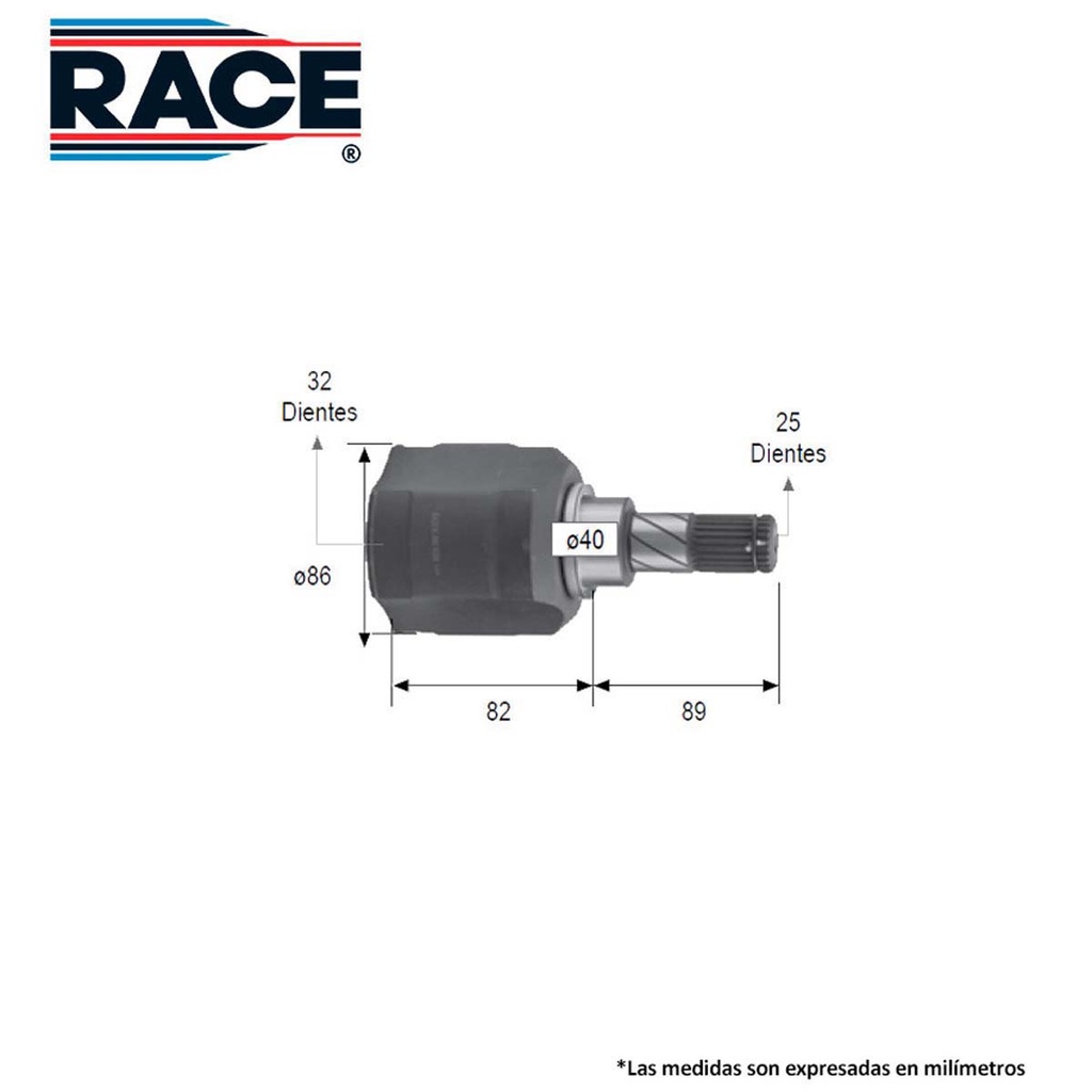 RA-RC-8463 — Junta lado caja race transmision automatica lado derecho Race RC-8463