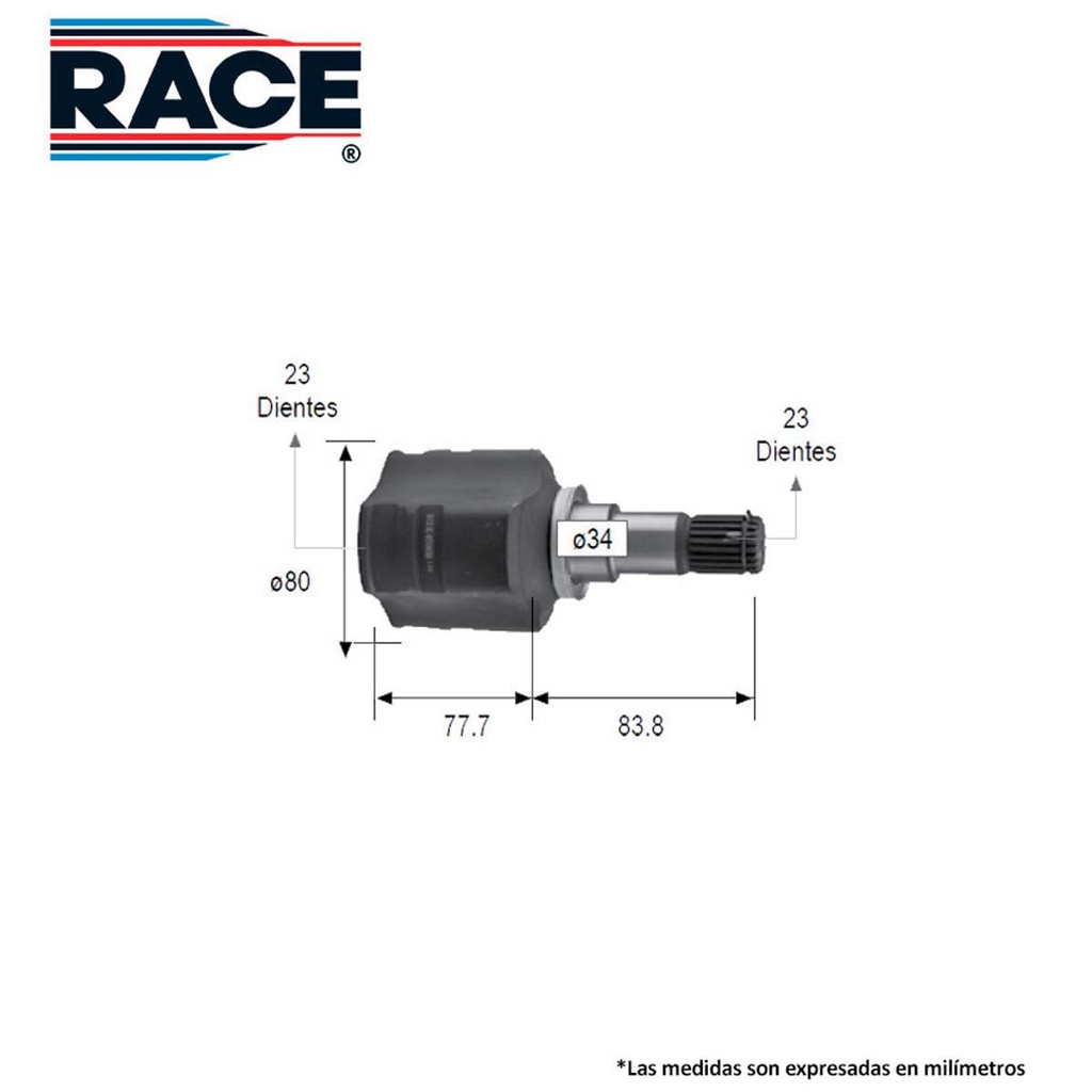 RA-RC-8478 — Junta lado caja race transmision manual lado der/izq Race RC-8478