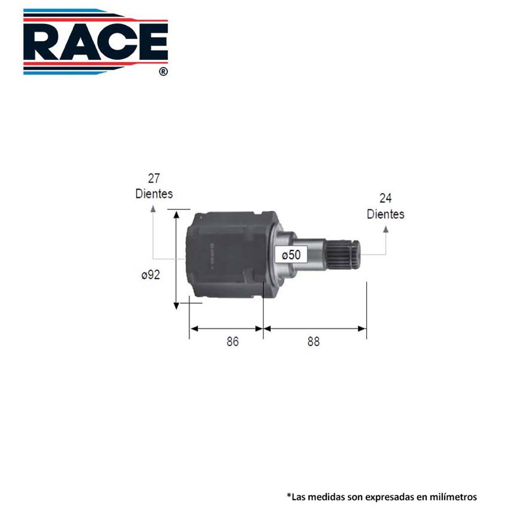 RA-RC-8479 — Junta lado caja race transmision automatica lado izquierdo Race RC-8479