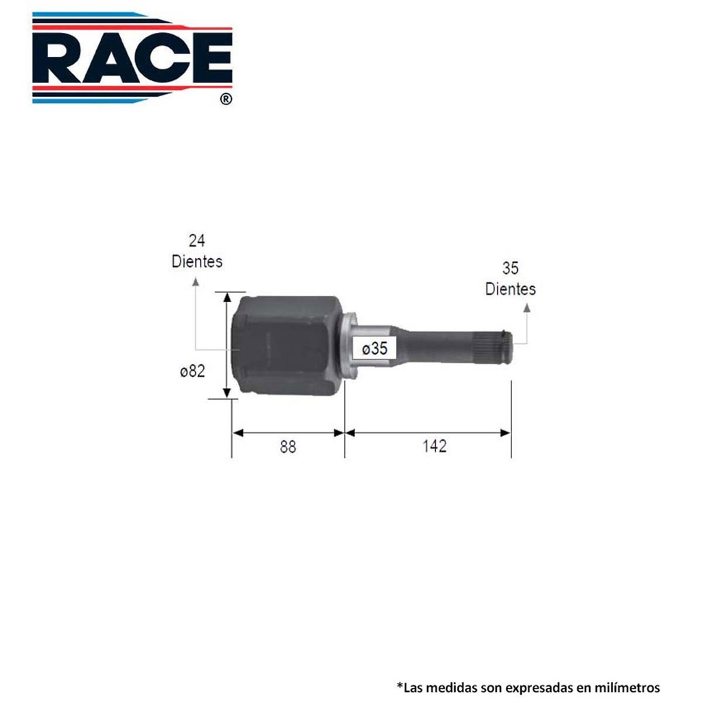 RA-RC-8491 — Junta lado caja race transmision automatica lado izquierdo Race RC-8491