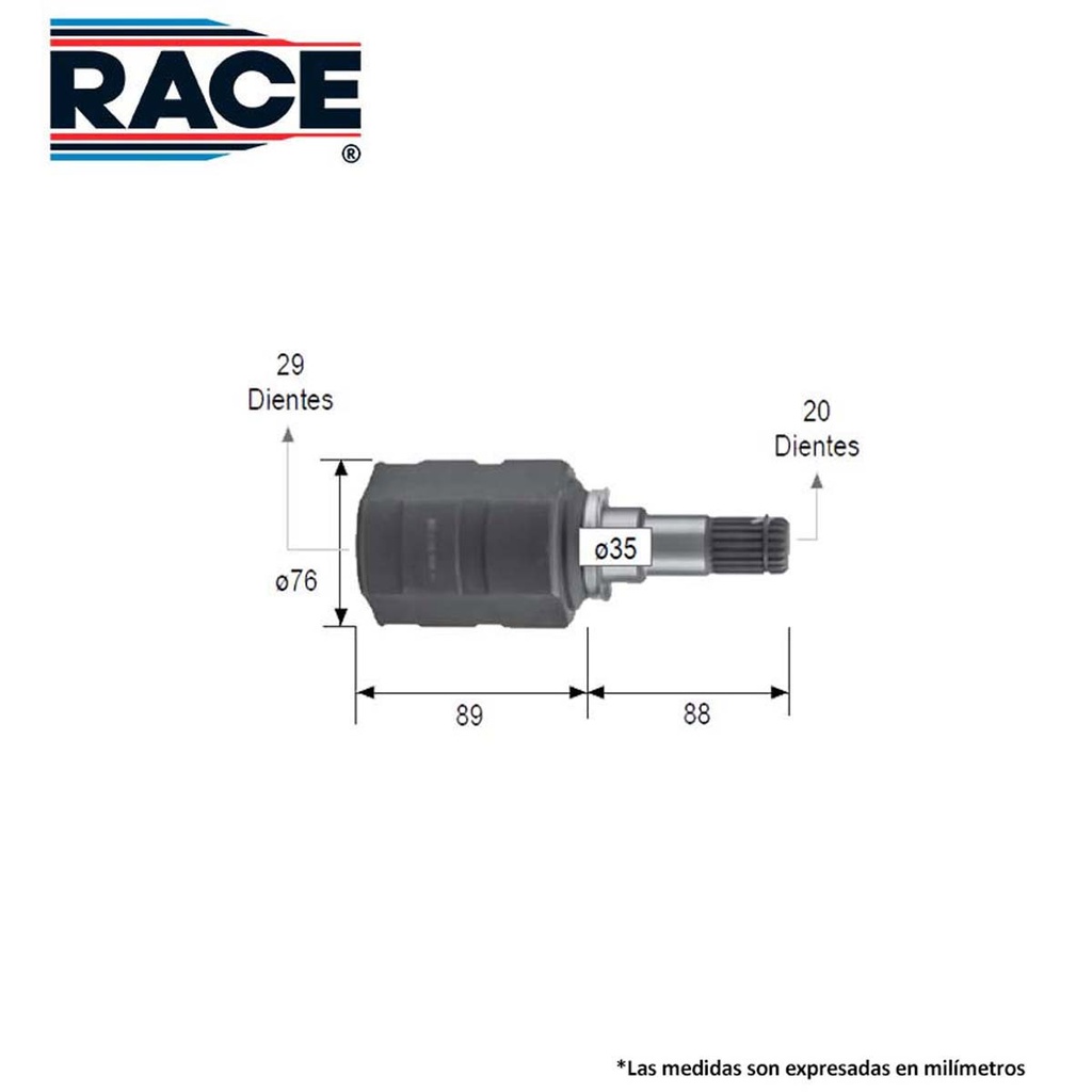 Junta lado caja race transmision manual lado der/izq Race RC-8493