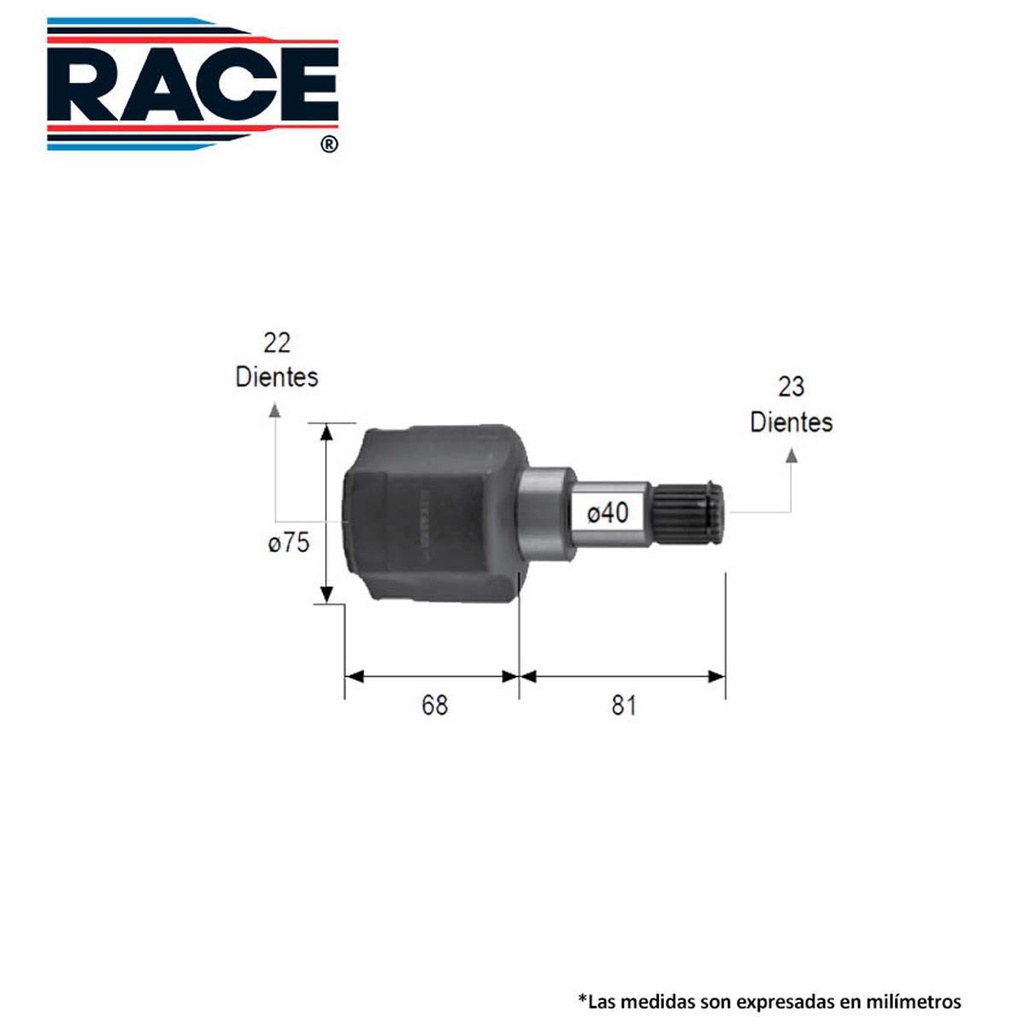 Junta lado caja race transmision manual lado izquierdo Race RC-8635