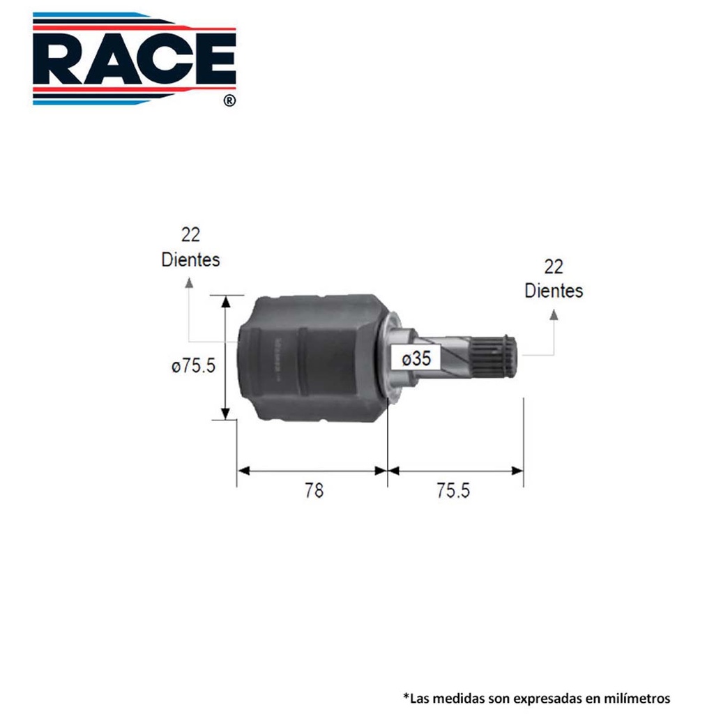 RA-RC-8644 — Junta lado caja race transmision automatica lado derecho Race RC-8644
