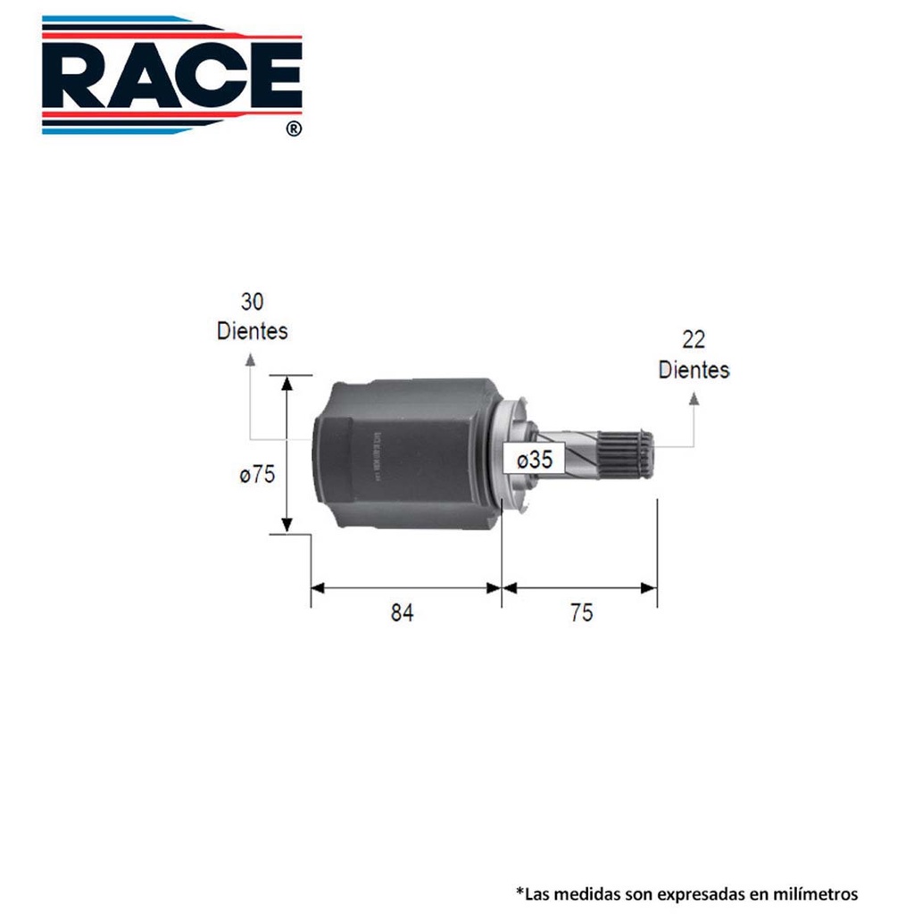 RA-RC-8653 — Junta lado caja race transmision automatica lado derecho Race RC-8653