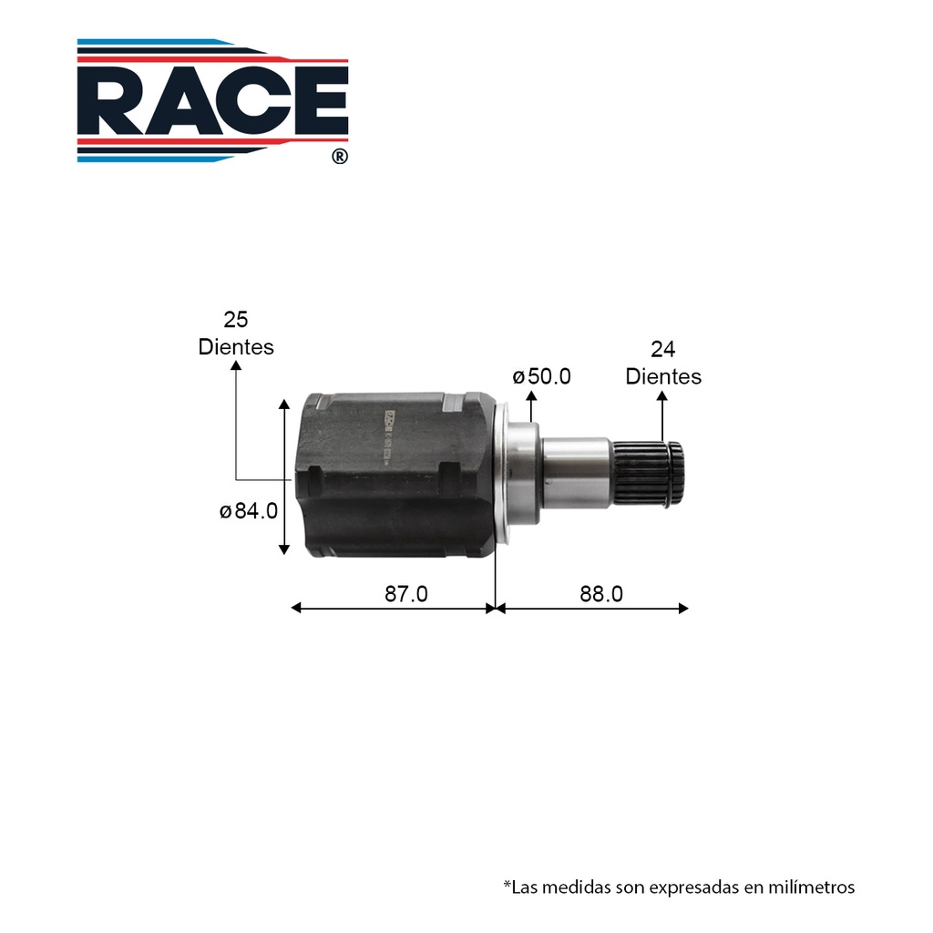 Junta L/C Corolla 1.8L 20-22 / Prius 1.8L 16-22 CVT - Izq - Int. 25 - Ext. 24 Race RC-8670