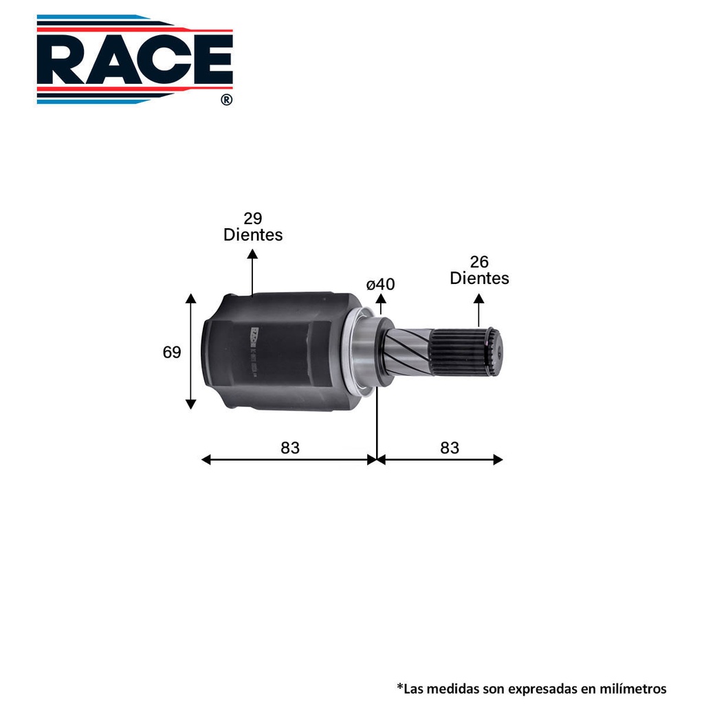 Junta Lado Caja March 1.6L 19-21 TM. Lado Izq/Der. Interior 29 - Exterior 26 Race RC-8673