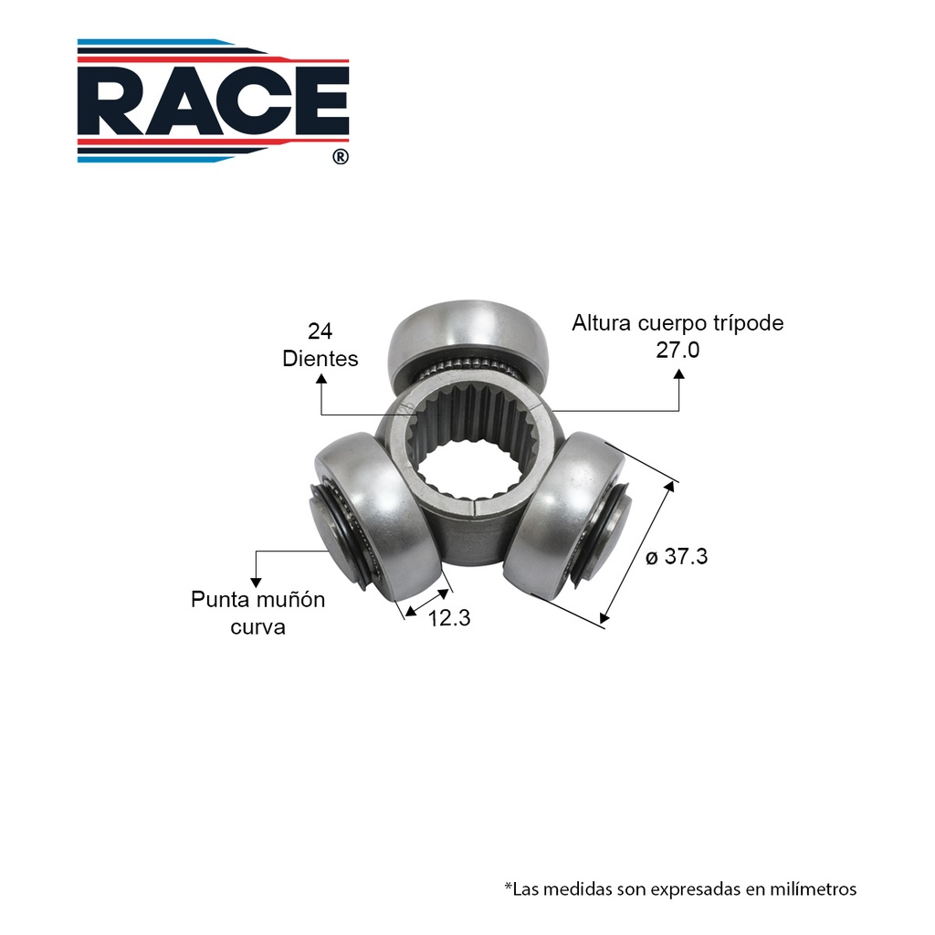 Tripode NISSAN Tsubame 1.6L DOHC 00-04. Tsuru III 1.6L 92-03. Man/Aut. Izq/Der Race RT-5034