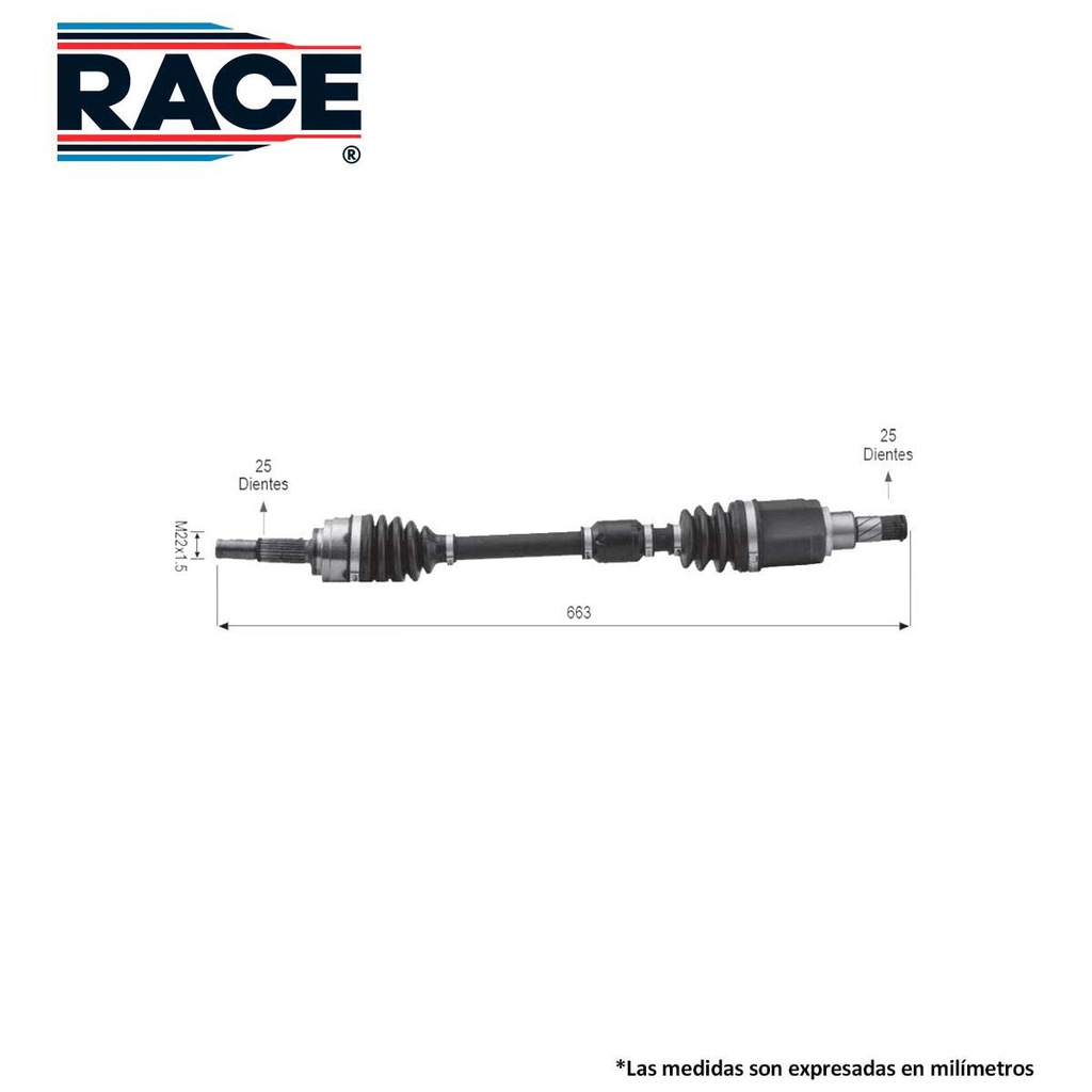 RA-RF-8047 — Flecha completa race lado izquierdo Race RF-8047