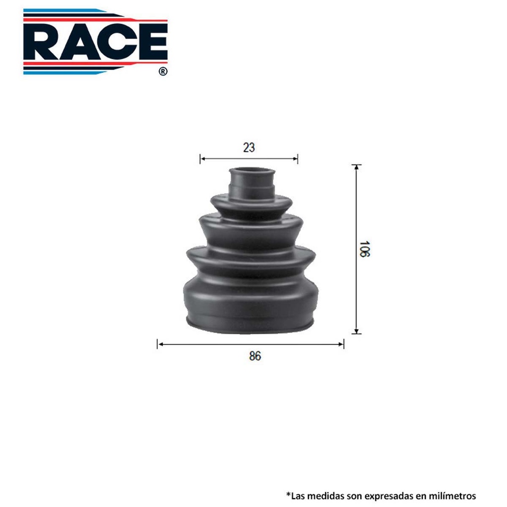 Cubrepolvo lado caja race transmision man/aut lado izq Race BC-2700