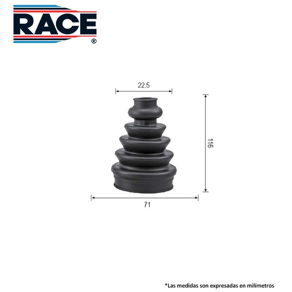 Cubrepolvo Lado Caja Race Transmision Aut Lado Der/Izq Race BC-2702