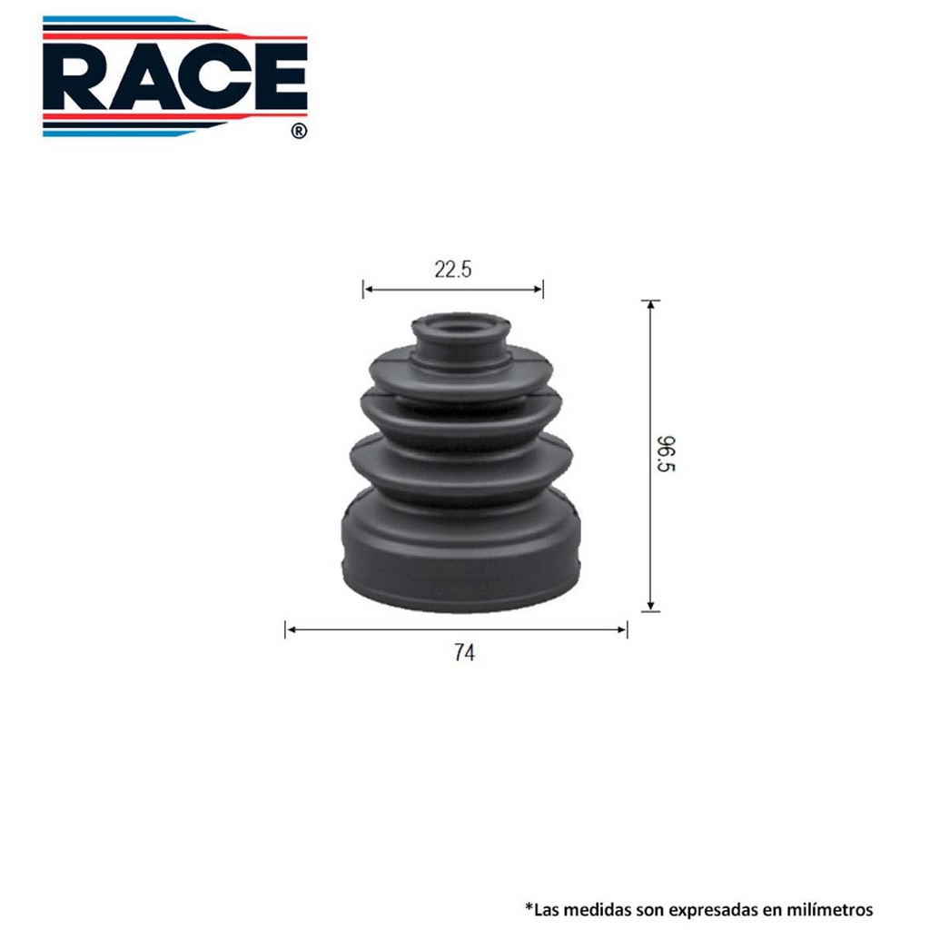 Cubrepolvo lado caja race transmision man lado izq Race BC-2703