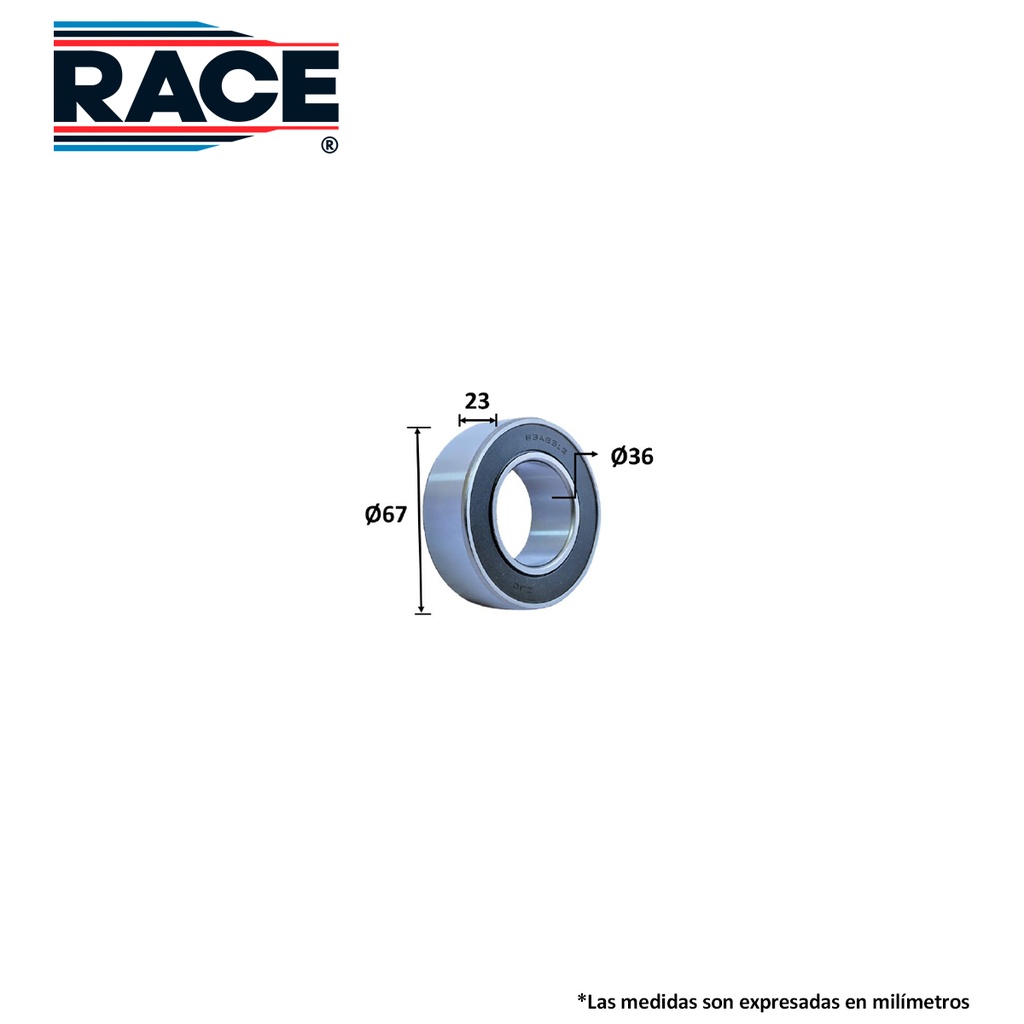 Rodamiento para Flecha homocinetica Race lado derecho Race RB-105