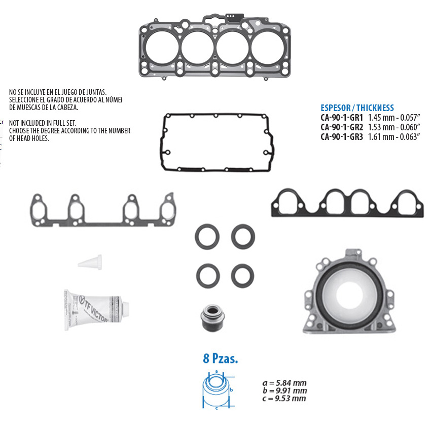 Juego completo para motor TF Victor JC-90-1