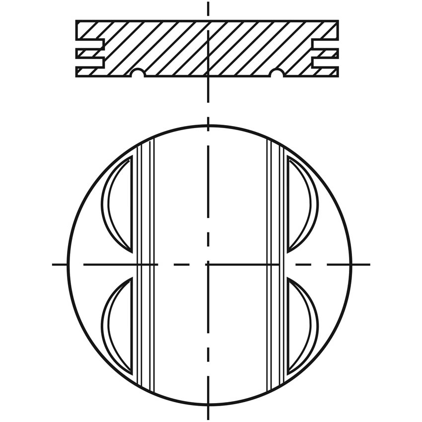 Piston para motor a gasolina Vehyco P122D 050