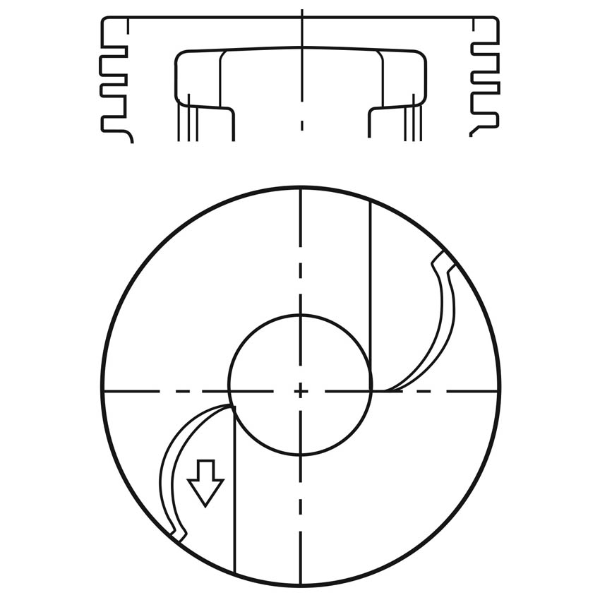 VE-P122F 075 — Piston para motor a gasolina Vehyco P122F 075