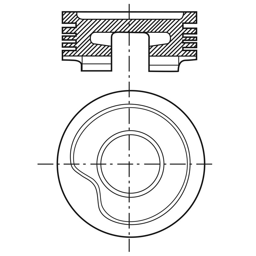Piston para motor a gasolina Vehyco P1400CH 020
