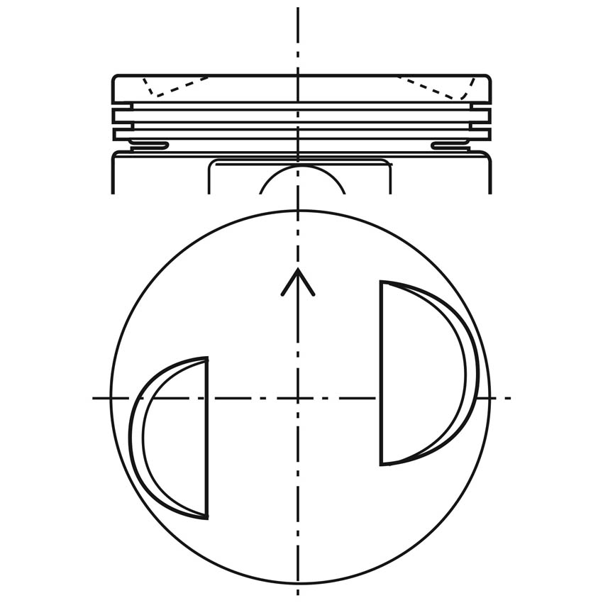 Piston para motor a gasolina Vehyco P140F2 030