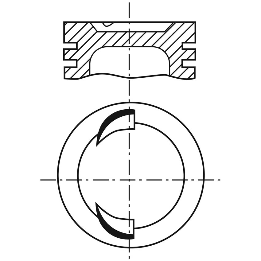 VE-P153DI 020 — Piston para motor a gasolina Vehyco P153DI 020