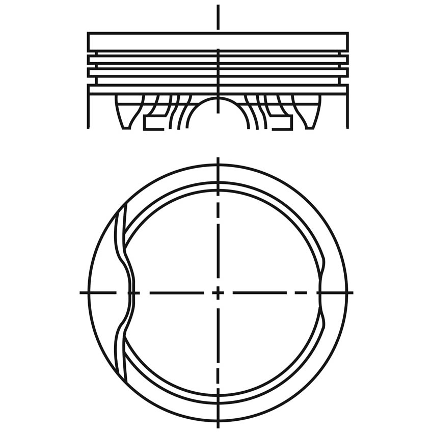 VE-P1600N6 050 — Piston para motor a gasolina Vehyco P1600N6 050
