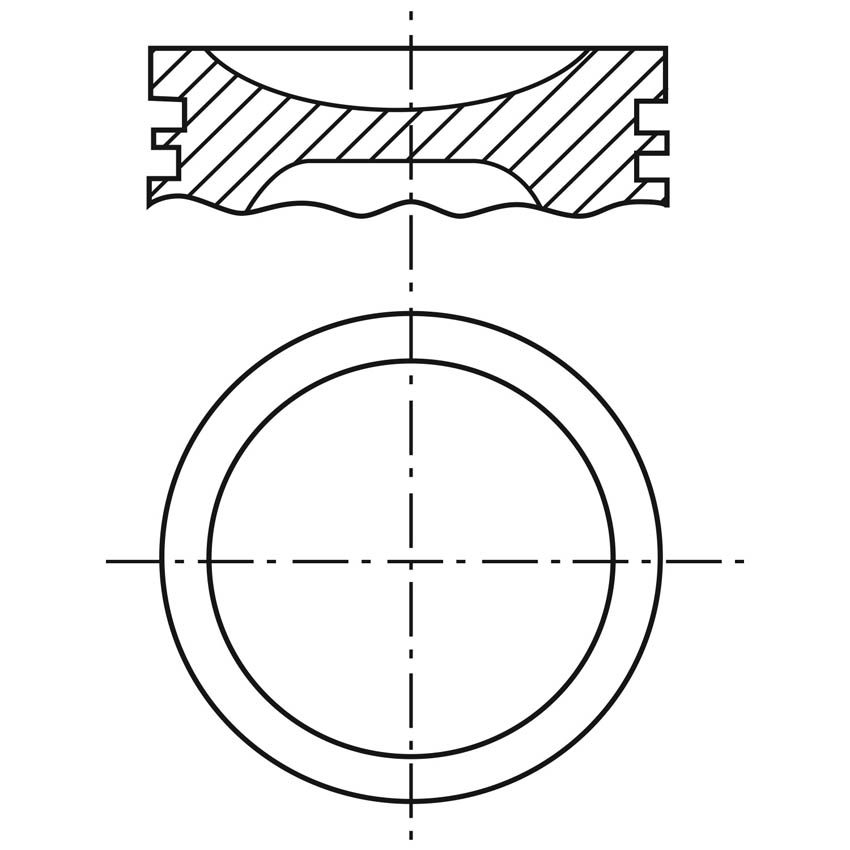 Piston para motor a gasolina Vehyco P177F 020