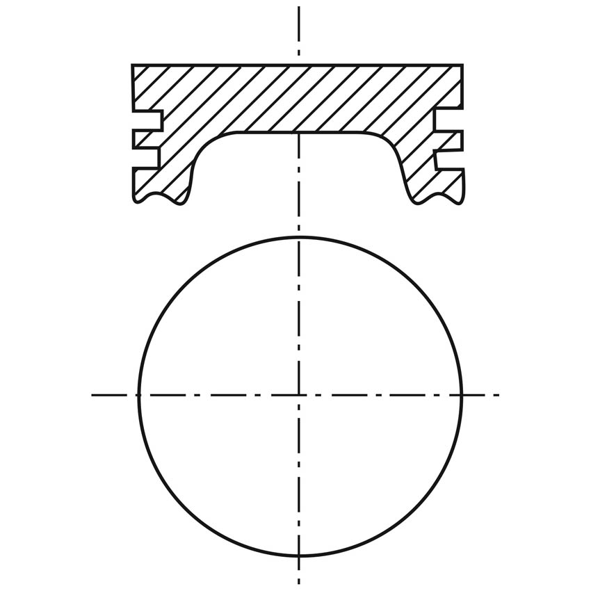 VE-P1800N 030 — Piston para motor a gasolina Vehyco P1800N 030