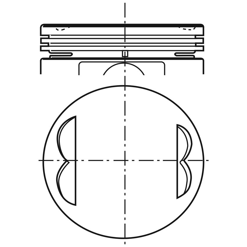 VE-P1900N 075 — Piston para motor a gasolina Vehyco P1900N 075