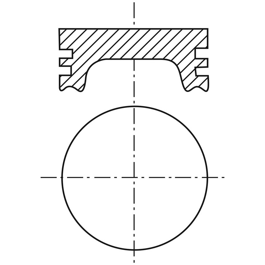 VE-P2000IS 075 — Piston para motor a gasolina Vehyco P2000IS 075
