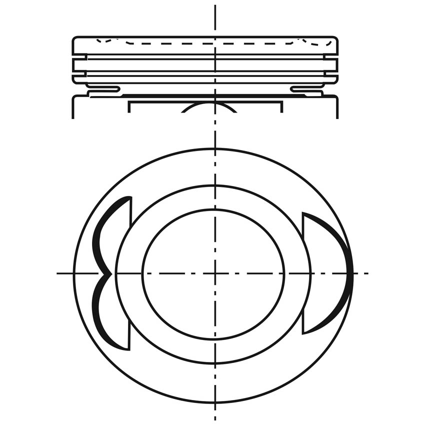 VE-P2000M 075 — Piston para motor a gasolina Vehyco P2000M 075