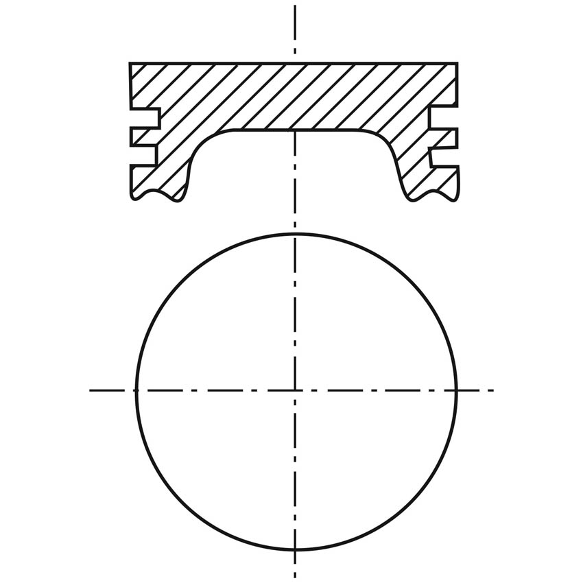 VE-P2000M1 075 — Piston para motor a gasolina Vehyco P2000M1 075