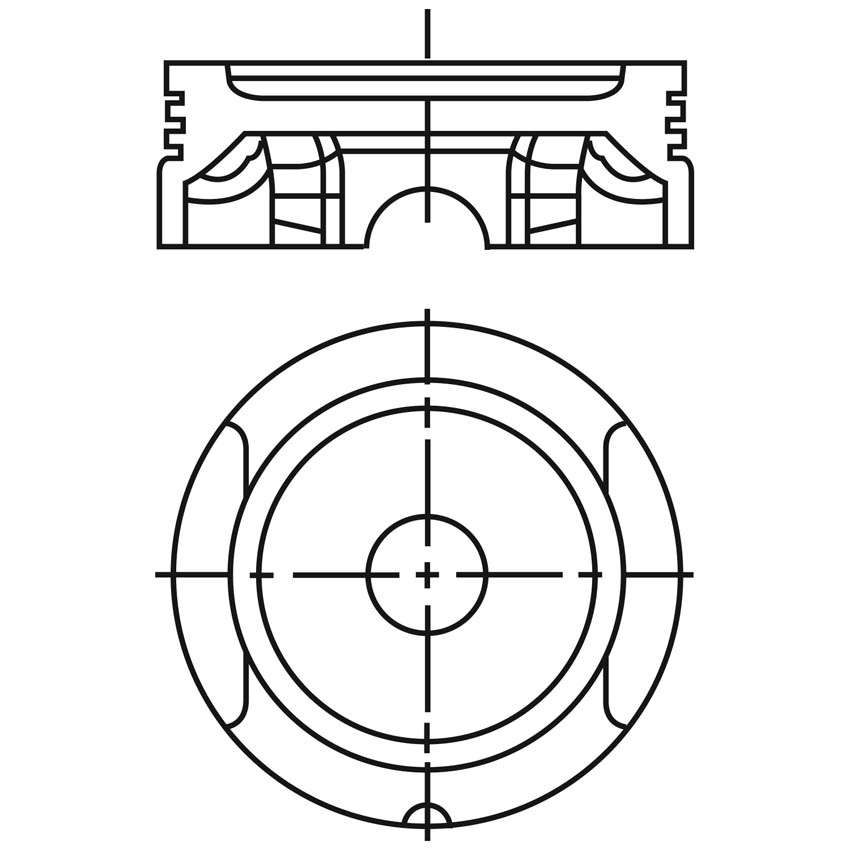 VE-P2000V1 075 — Piston para motor a gasolina Vehyco P2000V1 075