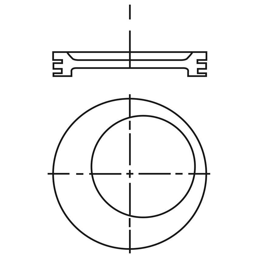 VE-P2200CH1 075 — Piston para motor a gasolina Vehyco P2200CH1 075