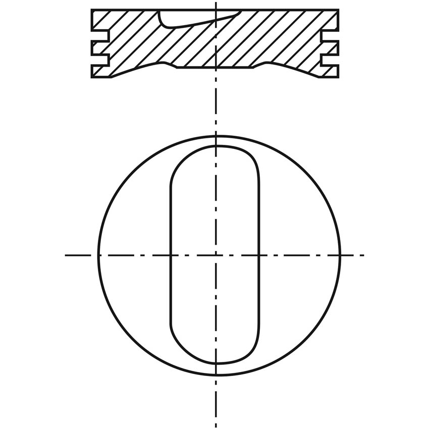 VE-P2200D 030 — Piston para motor a gasolina Vehyco P2200D 030