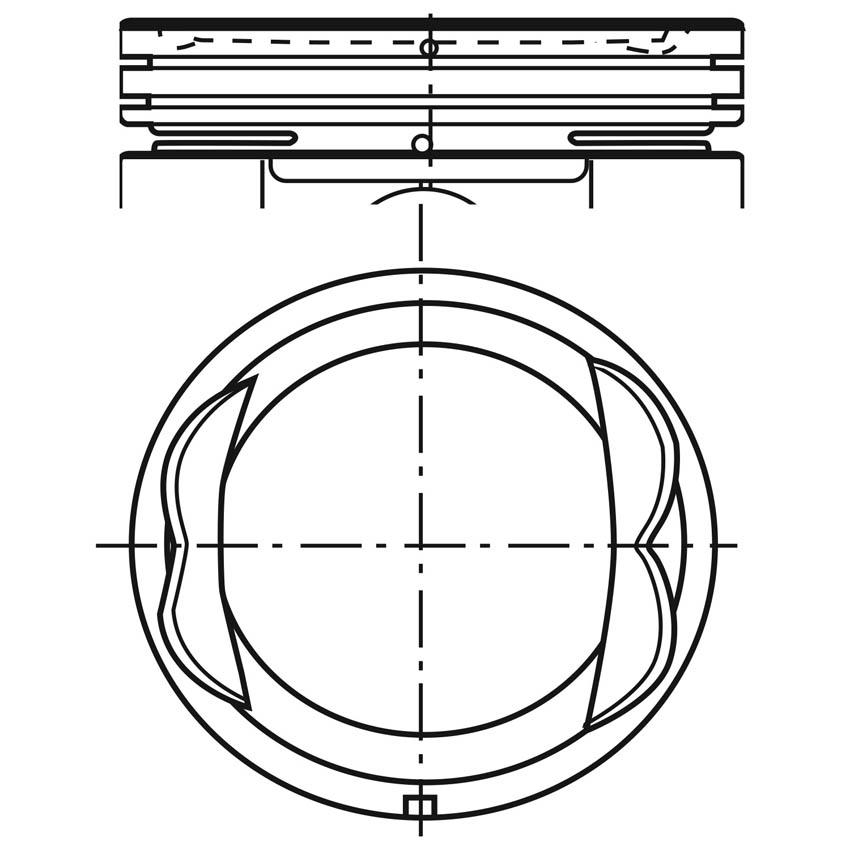 VE-P2200N 075 — Piston para motor a gasolina Vehyco P2200N 075