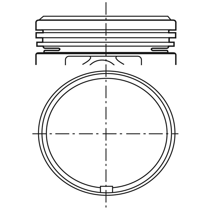 VE-P2200T 075 — Piston para motor a gasolina Vehyco P2200T 075