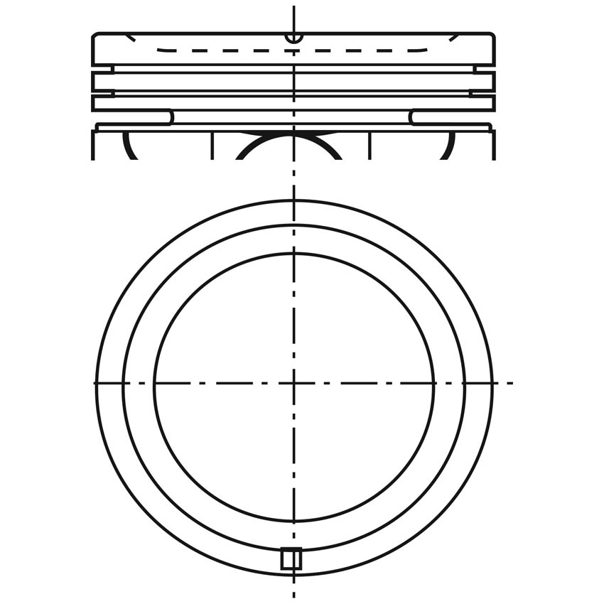 VE-P2300IS 075 — Piston para motor a gasolina Vehyco P2300IS 075