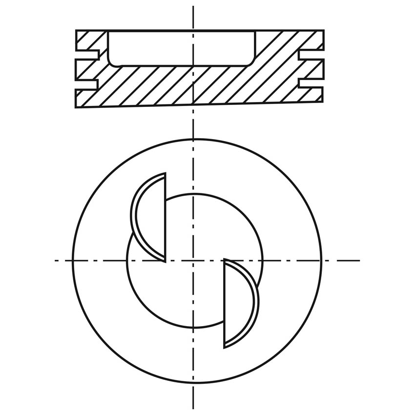 VE-P232F 030 — Piston para motor a gasolina Vehyco P232F 030