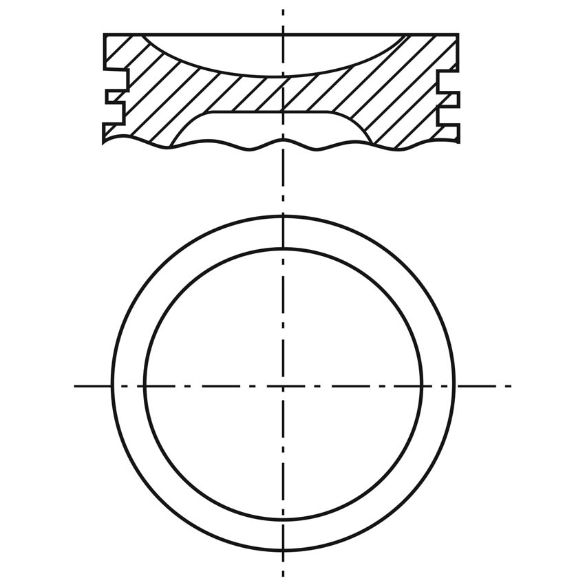 Piston para motor a gasolina Vehyco P232F2 STD