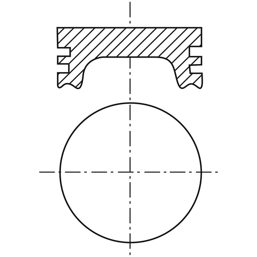 VE-P239-D STD — Piston para motor a gasolina Vehyco P239-D STD