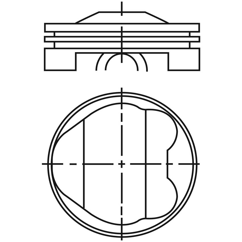VE-P2400D 075 — Piston para motor a gasolina Vehyco P2400D 075