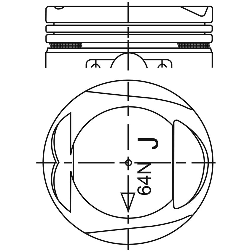VE-P2400MI STD — Piston para motor a gasolina Vehyco P2400MI STD