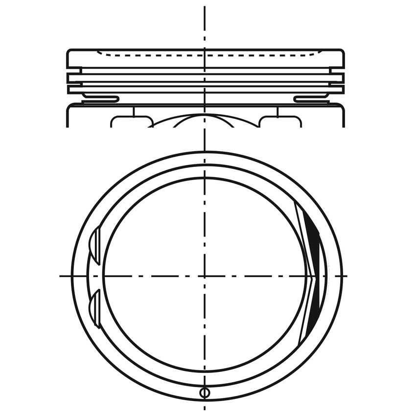 VE-P2400N2 100 — Piston para motor a gasolina Vehyco P2400N2 100
