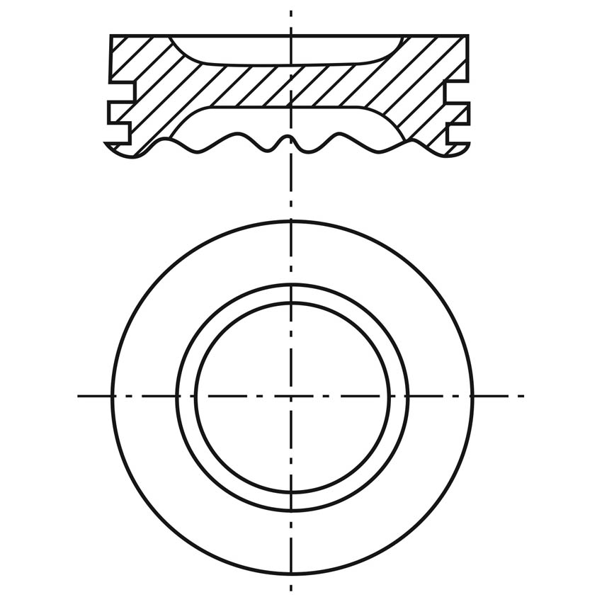 VE-P2400NI 020 — Piston para motor a gasolina Vehyco P2400NI 020
