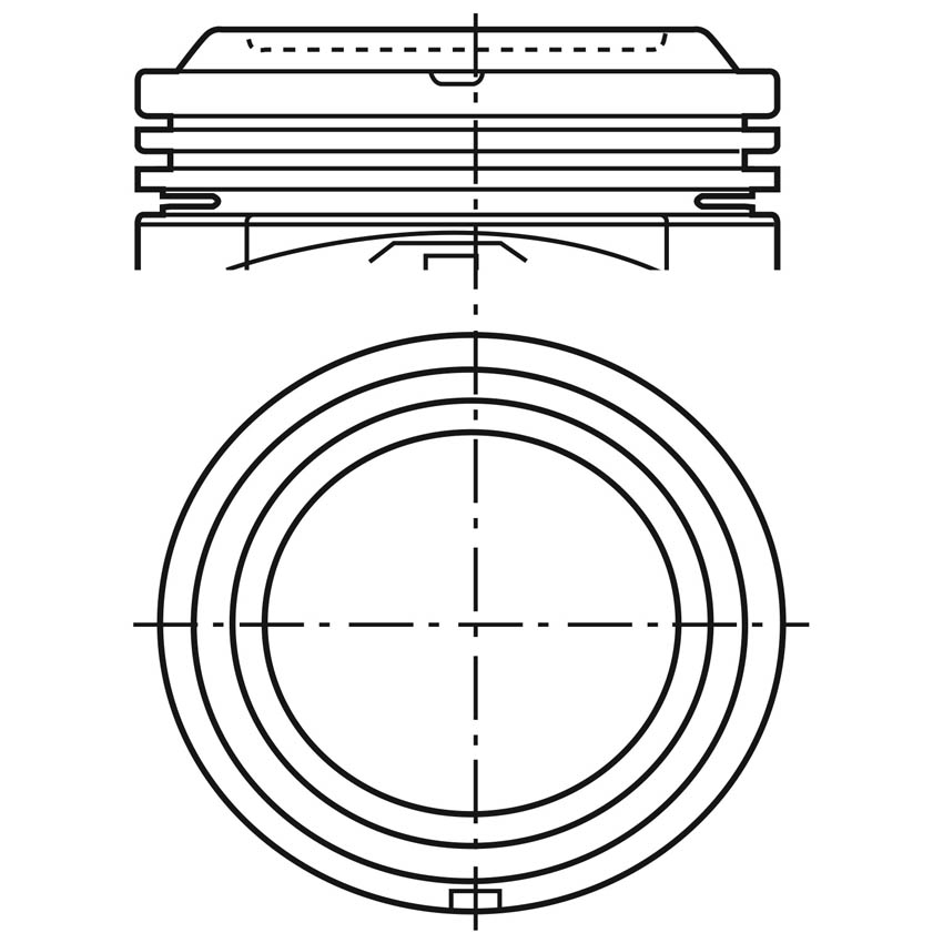 VE-P2400T STD — Piston para motor a gasolina Vehyco P2400T STD