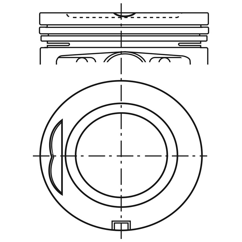 VE-P2400T-BC 075 — Piston para motor a gasolina Vehyco P2400T-BC 075